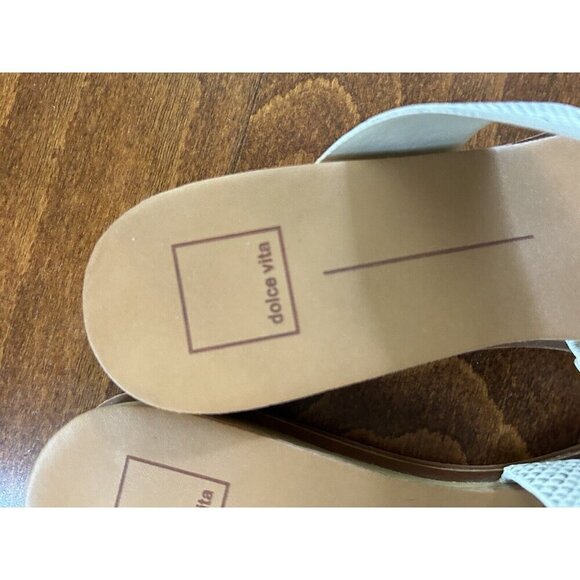 Dolce Vita Womens Silver 2 Strap Accent Flats Sandals Open Toe Size 11 M - Picture 2 of 6